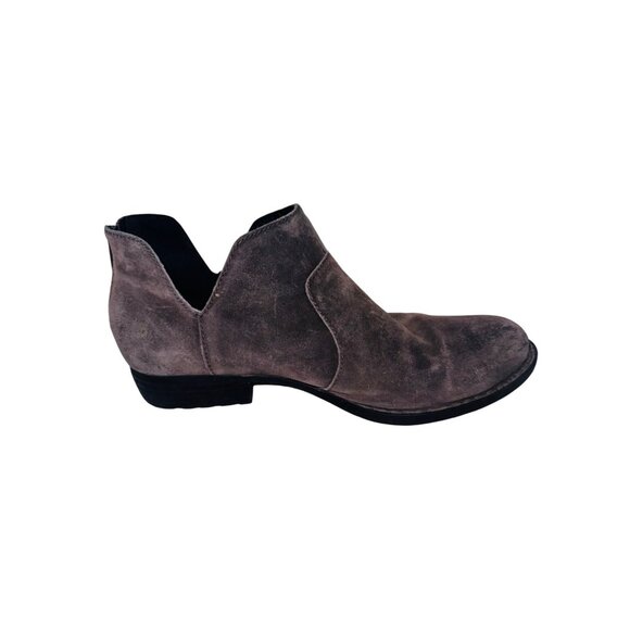 Born Kerri Final Suede Ankle Boots 9 Gray Brown Distressed Western Boho Cottage - Picture 11 of 12